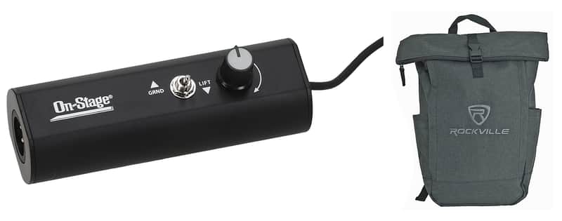 On-Stage DB100 DI Box Converts Audio to Balanced Mic-level XLR out+Backpack image 1