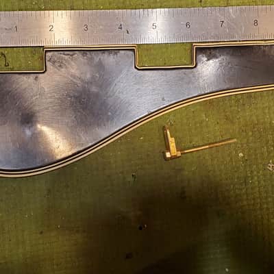 Vintage 50's Gibson ES-300 Hollow Body PICKGUARD w. Gold Bracket 2 P-90 Version image 1