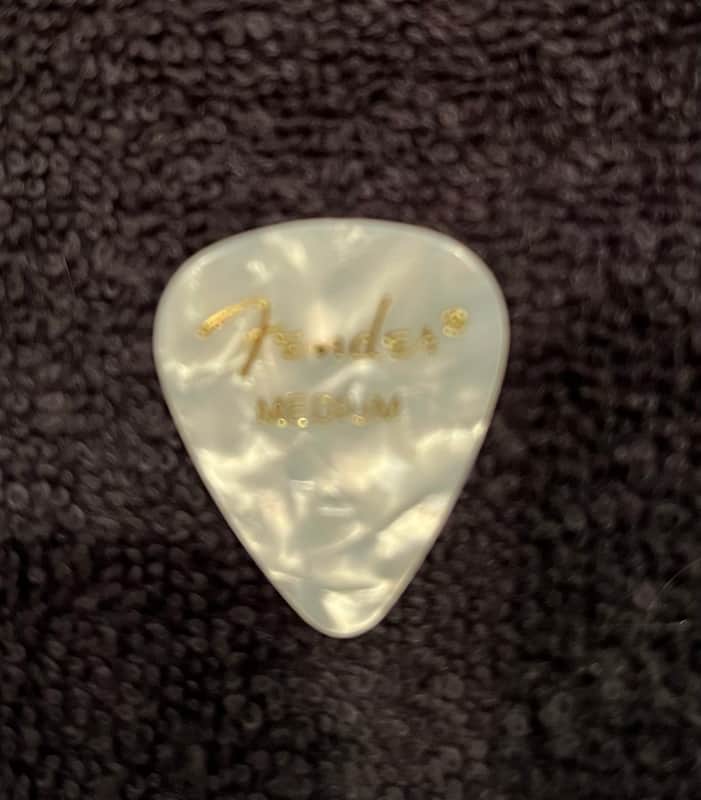 Fender 351 Shape Premium Celluloid Guitar Picks Medium White Moto Set of 5 ZCD image 1