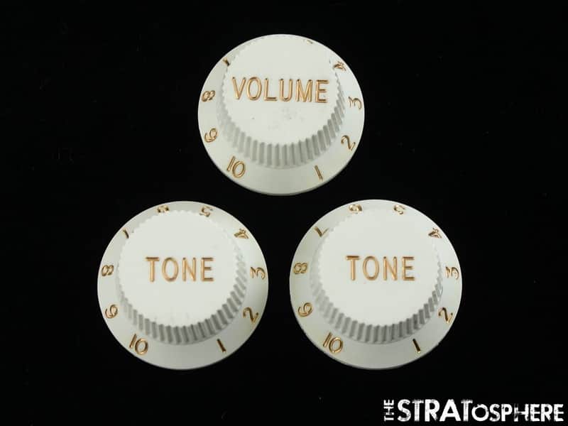 Fender Standard Stratocaster Strat GUITAR KNOBS, Parts, 1 Volume 2 Tone image 1