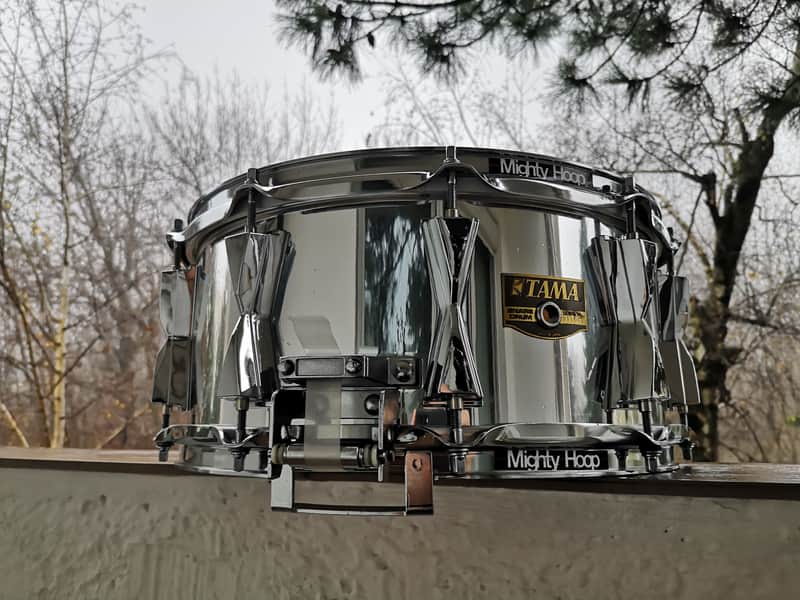 Tama Artwood Chrome cover birch snare Late 80s - Chrome wrap image 1