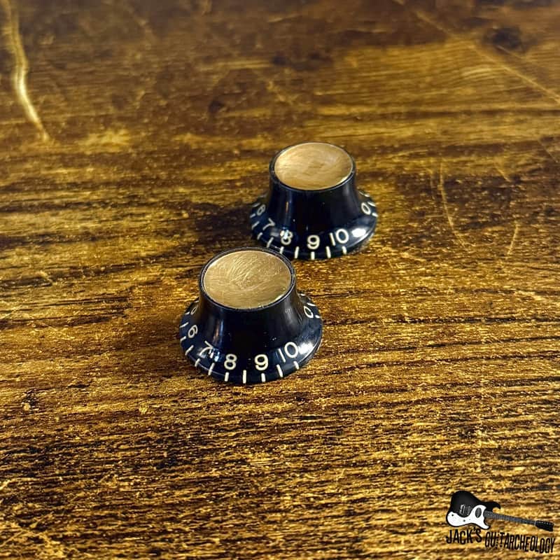 Gibson Custom Shop Reflector Knobs- 2 Tone *Relic'd* (2020s - Black/Gold) image 1
