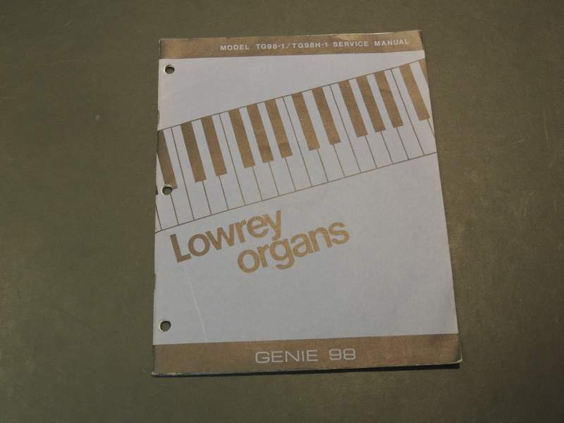 Lowrey Model TG98-1 / TG98H-1 Service Manual