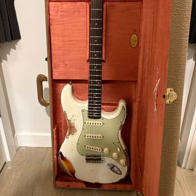 2023 Fender Custom Shop '60s Reissue Stratocaster Heavy Relic - Olympic White over 3TSB - HSC,COA, All CC image 9