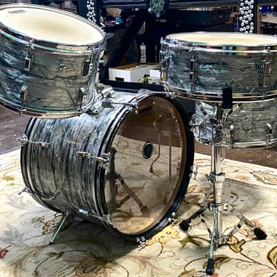 Leedy Frank Capp (Slingerland era) 1966 Sky Blue Pearl 4 Piece Set - Very Good Condition image 2