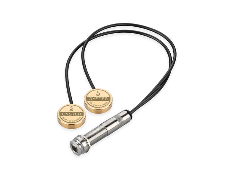 Schaller Germnay D/S Oyster Piezo Acoustic Instrument/Guitar Pickup, Brass image 1