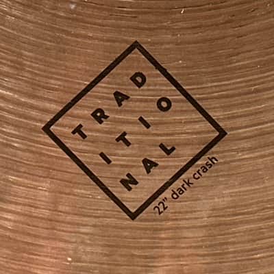 22" Istanbul Agop Traditional Dark Crash Cymbal 2128g *Video Demo* image 4