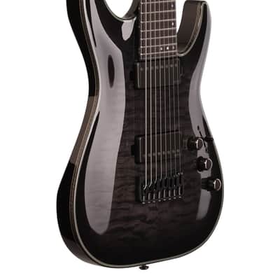 Schecter Hellraiser Hybrid C8 Electric Guitar Trans Black Burst image 9