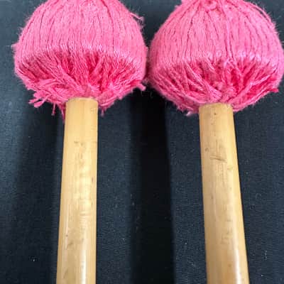 VINTAGE Vic Firth M46 Mike Mainieri Vibe Mallets, Rattan, Pink, 1 Pair-GOOD image 13