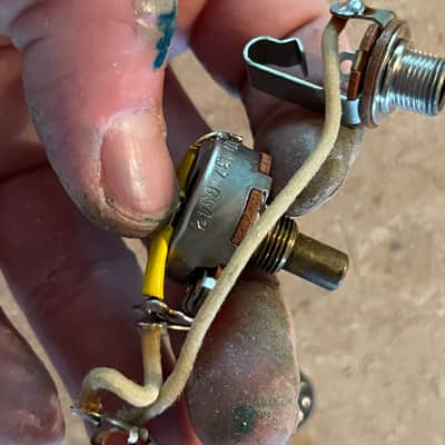 1965 Fender Jazz Precision Mustang guitar bass pots harness jack image 2