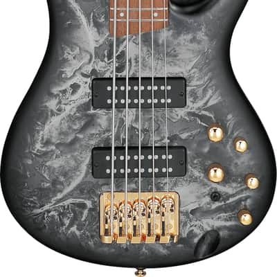 Ibanez SR305EDX 5-String Bass Guitar, Jatoba Fingerboard, Black Ice Frozen Matte image 1