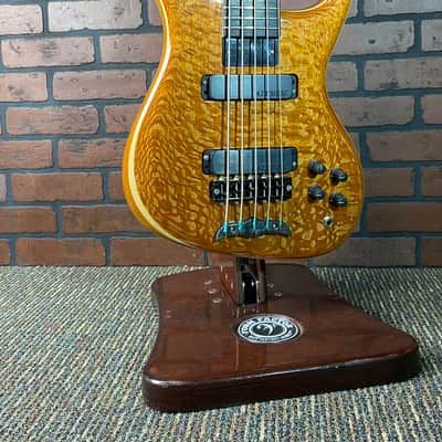 Alembic Orion 5-String SHORT SCALE, Lacewood with Blackened Brass Hardware image 3