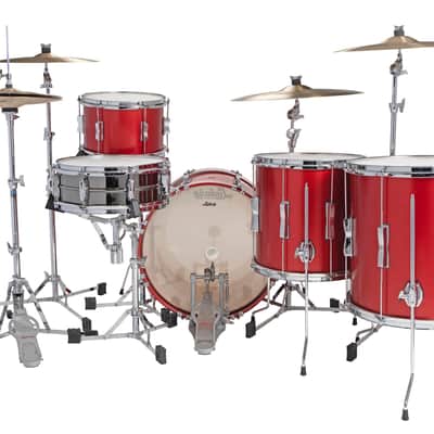 Ludwig *Pre-Order* Classic Maple Diablo Red Lacquer 5pc Kit 20x16, 12x8, 13x9, 14x14, 16x16 Drums Shells Pack | Made in the USA | Custom Special Order | Authorized Dealer image 2