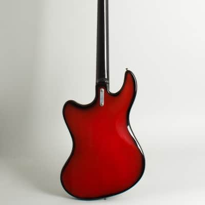Wandre  Tigre Semi-Hollow Body Electric Bass Guitar (1965), black tolex hard shell case. image 2