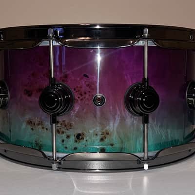DW Collector's Series Maple Snare Drum 14x6.5" Nebula Burl Fade image 2