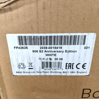 B&W Bowers And Wilkins 606 S2 Anniversary Ed. Speakers - White - Open Box image 17