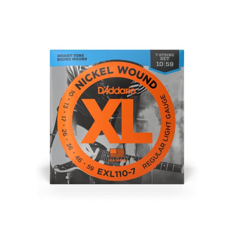 D'Addario EXL110-7 Nickel Wound Light 7-String Electric Guitar Strings 10-59 image 1