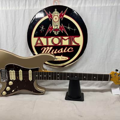 Parts Warmoth Alder body + 2022 Fender American Professional II neck Stratocaster Guitar with Case - Fire Mist Gold image 2
