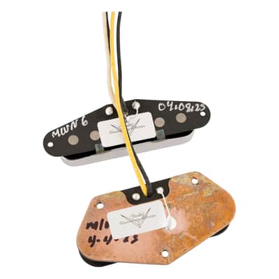 Fender Custom Shop '55/'56 Whiteguard Telecaster Pickup Set - Black and Chrome image 2
