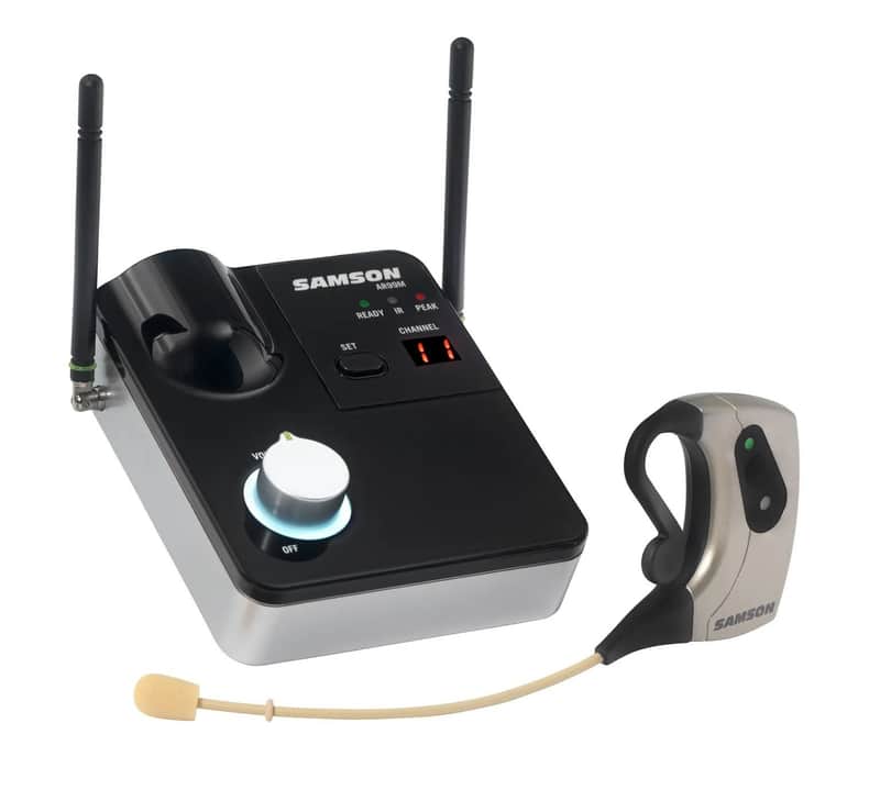Samson AirLine Micro ESm Micro Earset Wireless System with SE10 Earset Mic (AH100-SE10/AR99m) - K Band image 1