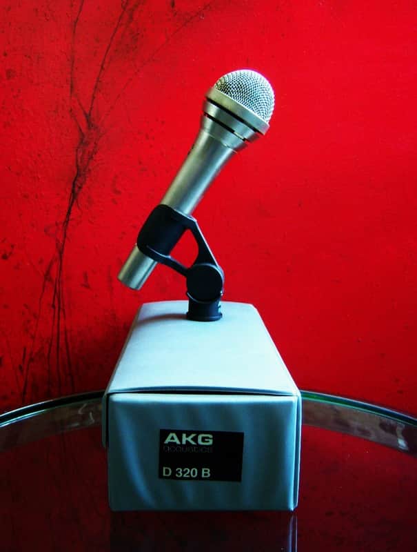 Vintage 1970's AKG D320B dynamic "hyper" cardioid microphone w accessories D330BT D1000E D190E image 1