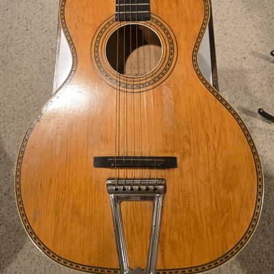 Parlor Guitar Flat top guitar Early 1900s - NATURAL image 17