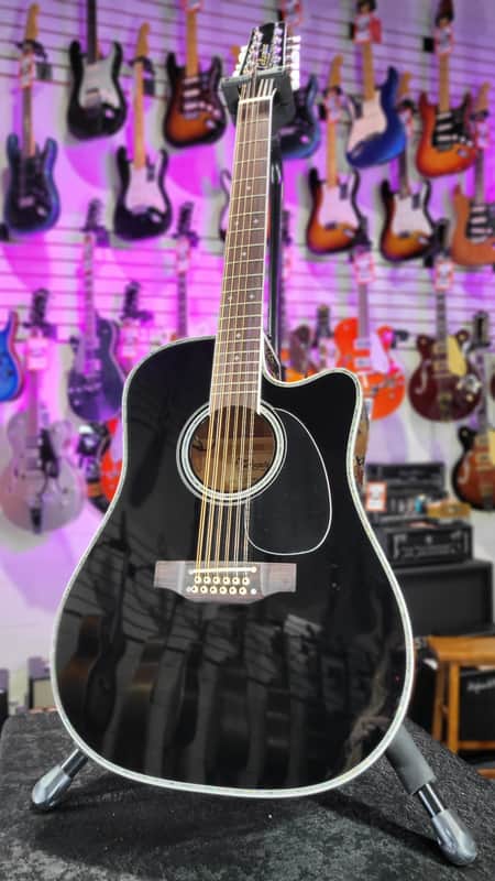 Takamine EF381DX 12-string Dreadnought Acoustic-electric Guitar - Black with Maple Auth Deal! 358 image 1