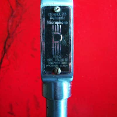 Vintage RARE 1940's Pierce 85 model / Electro-Voice 630 Dynamic Microphone w period E.V stand image 7