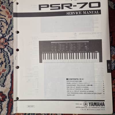 Yamaha PSR-70 Service Manual