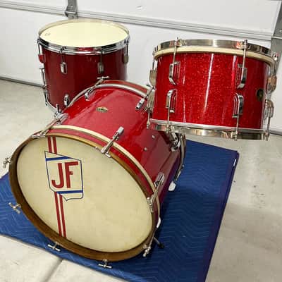 Vintage 1952 / 1953 Leedy & Ludwig 12/15/20 Drum Set in Red Sparkle image 1