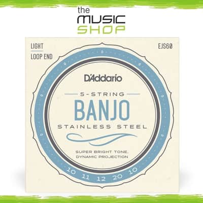 D'Addario 10-20 Regular Light Stainless Steel 5 String Banjo Strings - EJS60 image 1