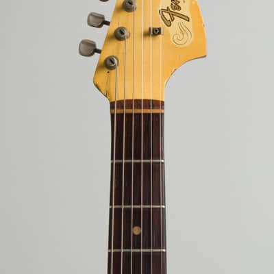 Fender Jazzmaster Solid Body Electric Guitar (1960), ser. #58205, original white Tolex hard shell case. image 5