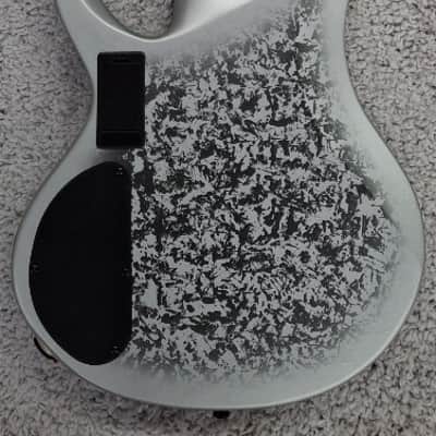 Mint Ibanez BTB25TH5SLM 5-String Electric Bass Guitar Silver Blizzard Matte Finish image 2