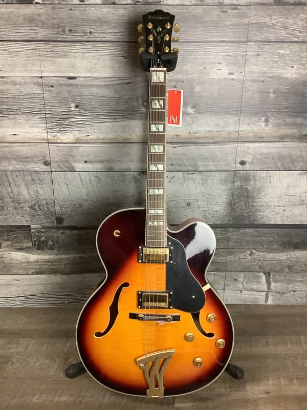 Washburn J5TSK Hollowbody Electric Guitar - Sunburst image 1