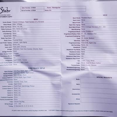 SUHR CLASSIC S VINTAGE LIMITED EDITION FIREMIST SILVER image 4