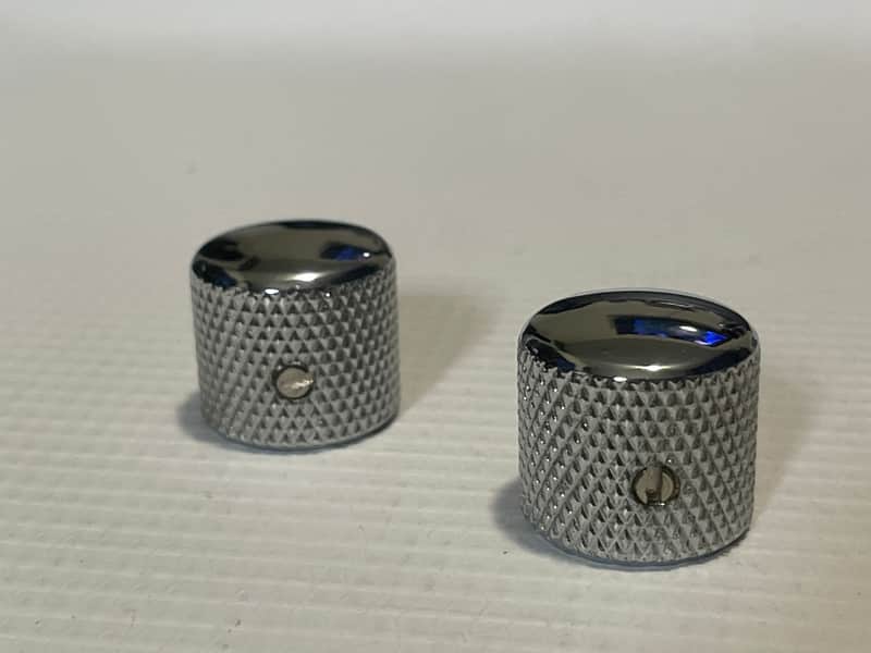 2000's Japan Jackson Dinky Guitar Chrome Dome Metal Volume Set Screw Knob Set image 1