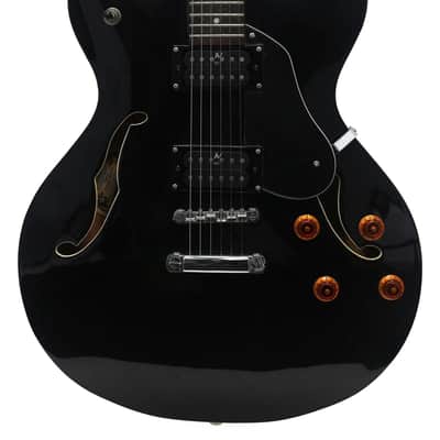 2010 Oscar Schmidt by Washburn Delta King OE-30/BK Hollowbody Electric Guitar - Black Beauty image 2