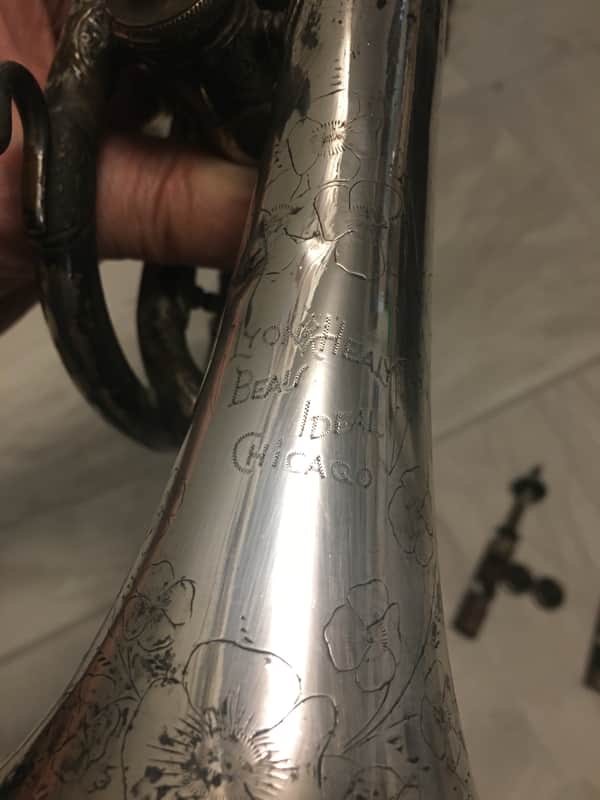 LYON AND HEALY IDEAL CORNET FOR  PARTS NOT SURE WHAT YEAR MAKE AN OFFER image 1