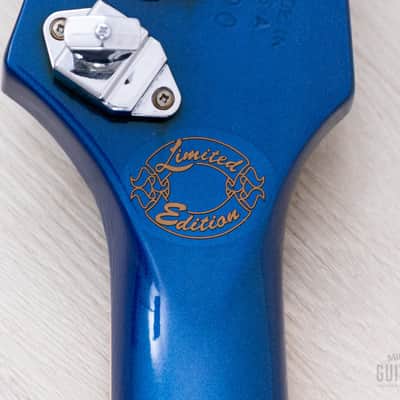 2001 Gibson Limited Edition Firebird V Reverse Body Sapphire Blue w/ Banjo Tuners, Case & Tags, Yamano image 7