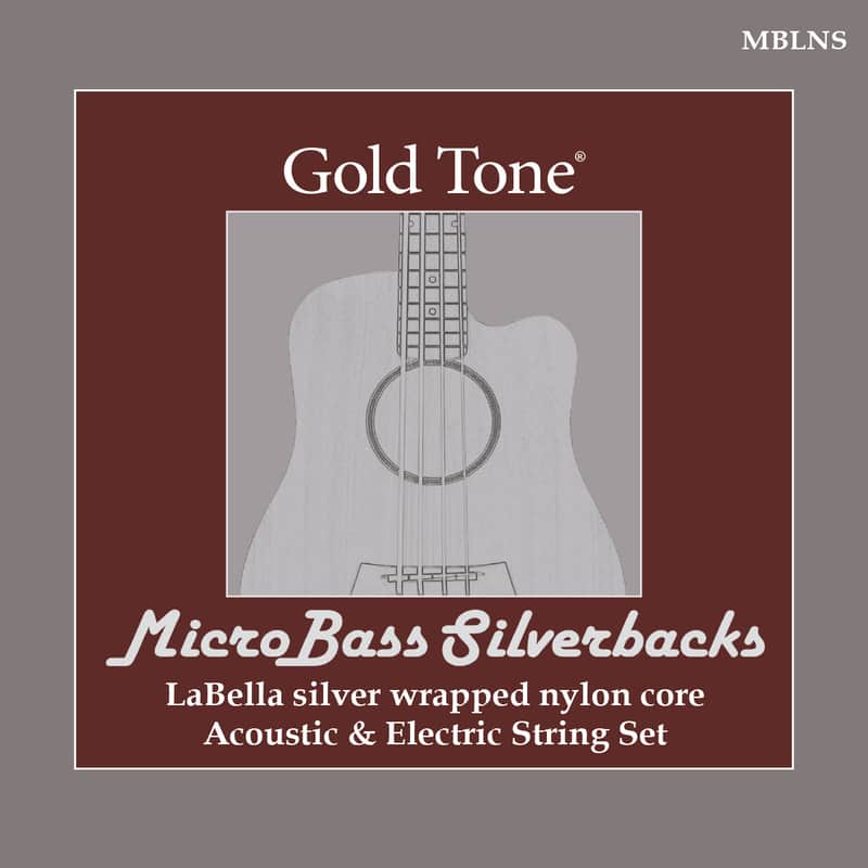 Gold Tone Labella Microbass String set - Silverback - Silver-Plated Nylon Core image 1