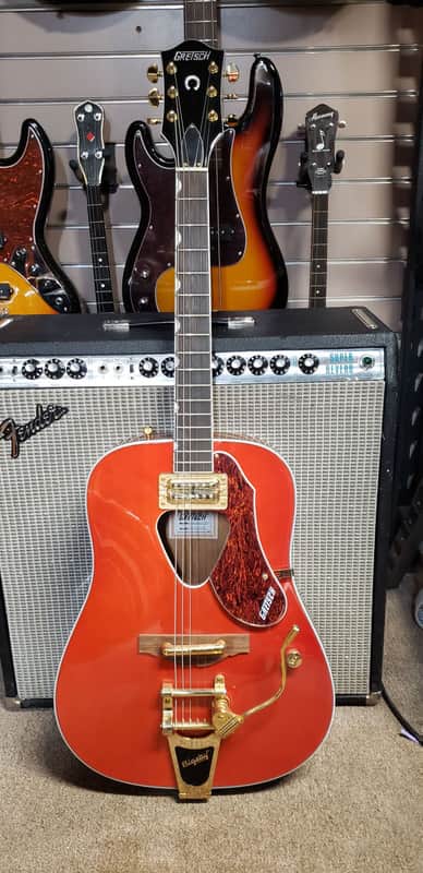 Gretsch G5034TFT Rancher, Fideli'Tron Pickup, Bisgby Tailpiece, Savannah Sunset - NOS image 1