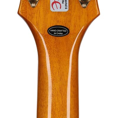 Epiphone Sheraton Semi-Hollow Body Electric Guitar, Left-Handed (with Gig Bag), Natural image 6