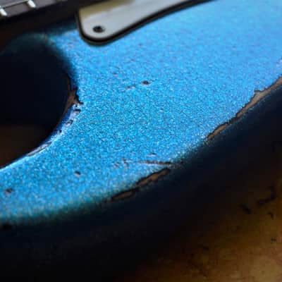 American Fender Stratocaster Relic Custom Nitro Blue Sparkle HSS image 19