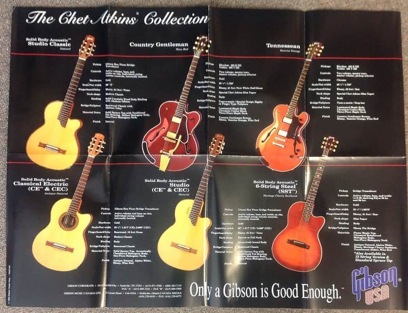 Gibson-'93 Gibson Chet Atkins Collection catalog/ Bret Michaels poster image 1