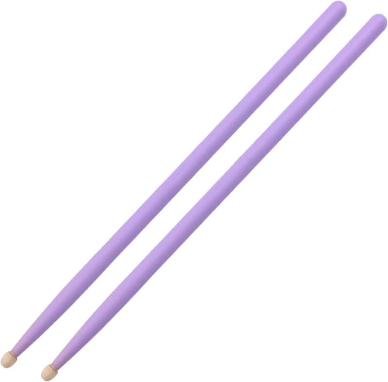 Drum Sticks, 1 Pair Purple Percussion Instrument Sticks Classic Lightweight Maple Wood Drumsticks for Adults image 1