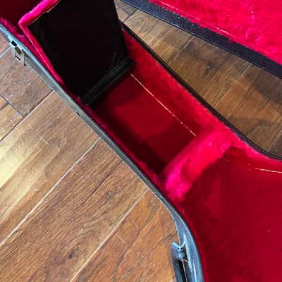Vintage Gibson Chip Board Case Black with Red Interior image 13