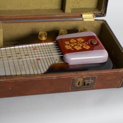 Gibson  BR-1 Ultratone Owned and Used by Elliott Sharp Lap Steel Electric Guitar (1951), original brown hard shell case. image 15