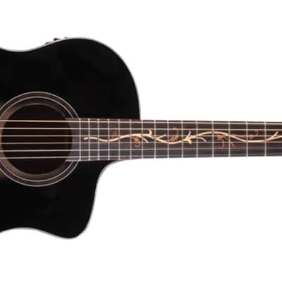 Washburn Vite S9V Bella Tono Studio Hybrid Acoustic Guitar (Gloss Charcoal Burst) image 15