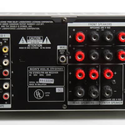 Sony STR-GX700ES Audio Video Receiver 5.1 Channel - Clean image 10