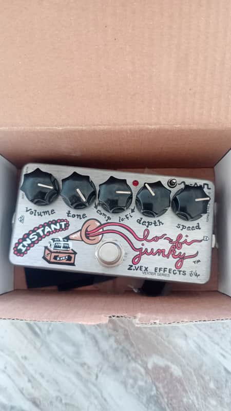 Zvex Vexter Series Instant Lo-Fi Junky Chorus/Vibrato 2010s - Silver with Graphic image 1